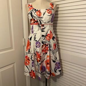 Fashion Bug Floral Midi Dress - Size 6